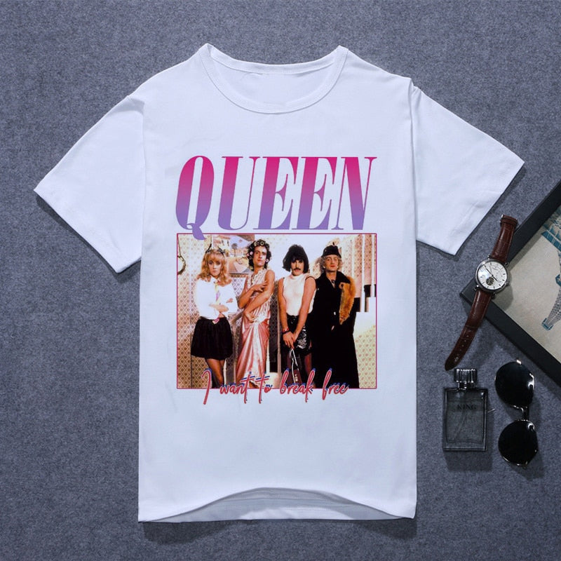 Freddie Mercury Queen Band Tee Queen Band T Shirt Men Printing