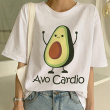 Load image into Gallery viewer, Cartoon Avocado Vegan Short Sleeve Cute T-shirt Womens Small Fresh Casual T Shirt Harajuku Ullzang Tshirt Fashion Top Tee Female