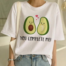 Load image into Gallery viewer, Cartoon Avocado Vegan Short Sleeve Cute T-shirt Womens Small Fresh Casual T Shirt Harajuku Ullzang Tshirt Fashion Top Tee Female