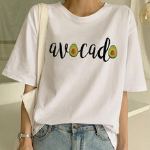 Load image into Gallery viewer, Cartoon Avocado Vegan Short Sleeve Cute T-shirt Womens Small Fresh Casual T Shirt Harajuku Ullzang Tshirt Fashion Top Tee Female