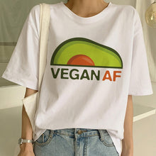Load image into Gallery viewer, Cartoon Avocado Vegan Short Sleeve Cute T-shirt Womens Small Fresh Casual T Shirt Harajuku Ullzang Tshirt Fashion Top Tee Female