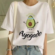 Load image into Gallery viewer, Cartoon Avocado Vegan Short Sleeve Cute T-shirt Womens Small Fresh Casual T Shirt Harajuku Ullzang Tshirt Fashion Top Tee Female